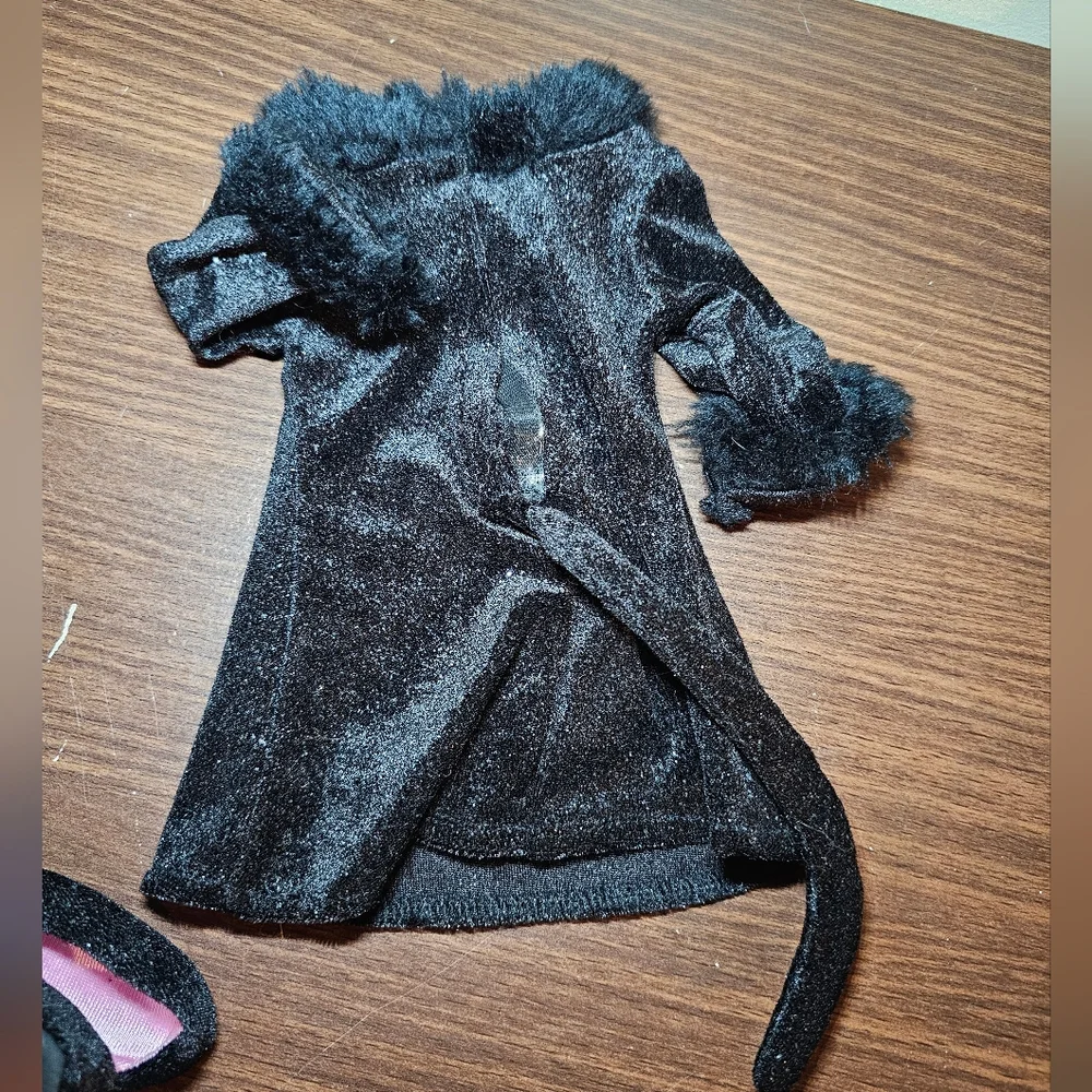 American Girl Spooky Fun Halloween Black‎ Cat Costume Dress Outfit for 18
